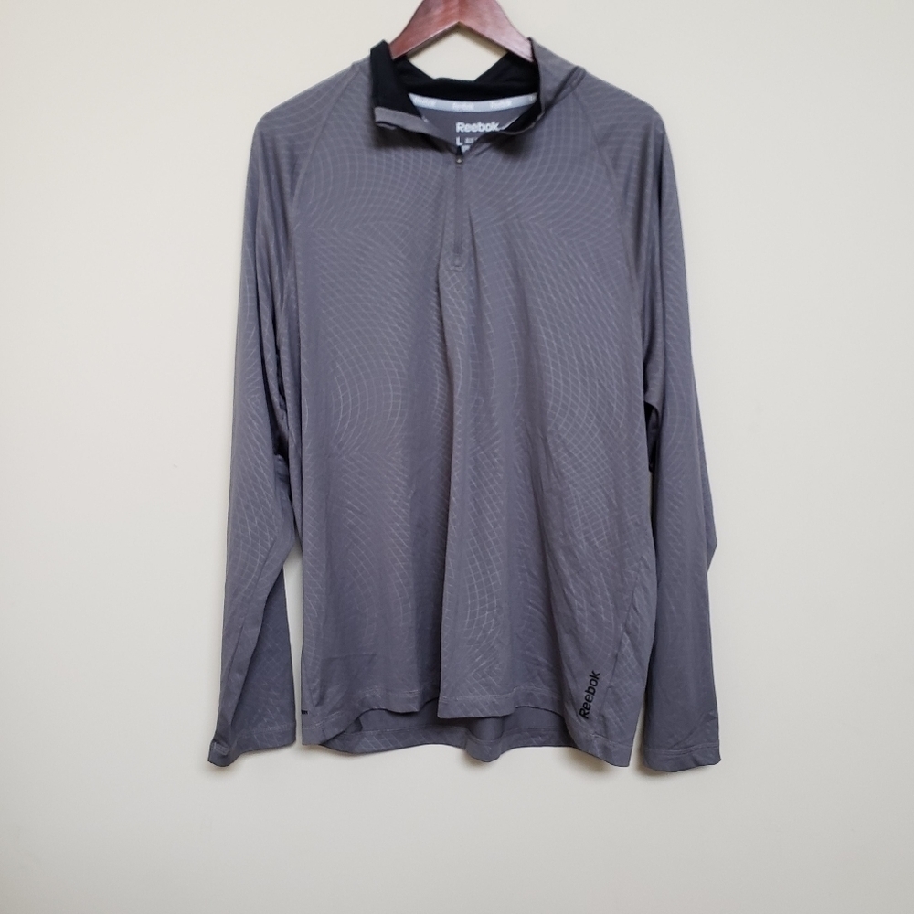 REEBOK Grey Pullover Zip Performance Jacket